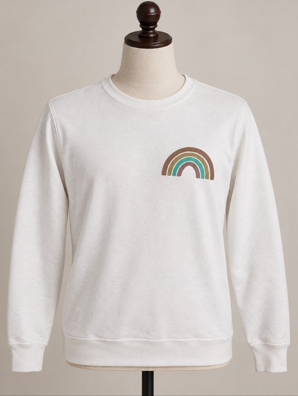 2-Piece Rainbow Graphic T-Shirt & Crewneck Sweatshirt Set Size Small Relaxed Fit